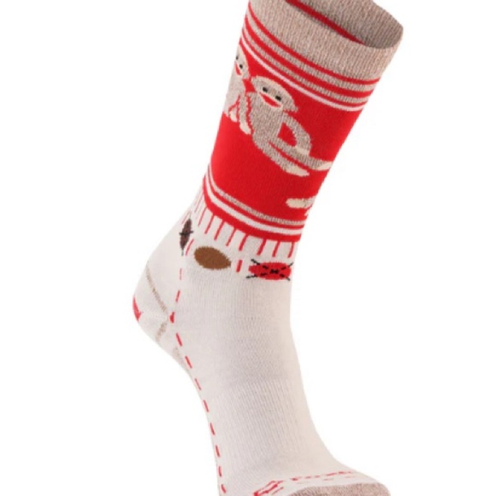 Fox River sock monkey wool socks womens small 6-8 EUC